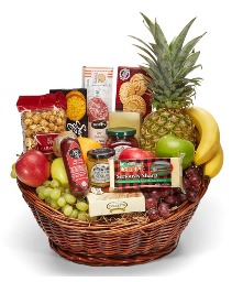 Abundant Gourmet And Fruit Basket