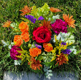 Abundant Harvest Gravesite Arrangement Grave Site Flowers 