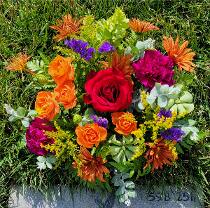 Abundant Harvest Gravesite Arrangement Grave Site Flowers 
