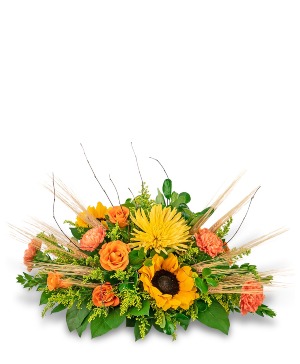 Abundant Wheat Centerpiece Flower Arrangement