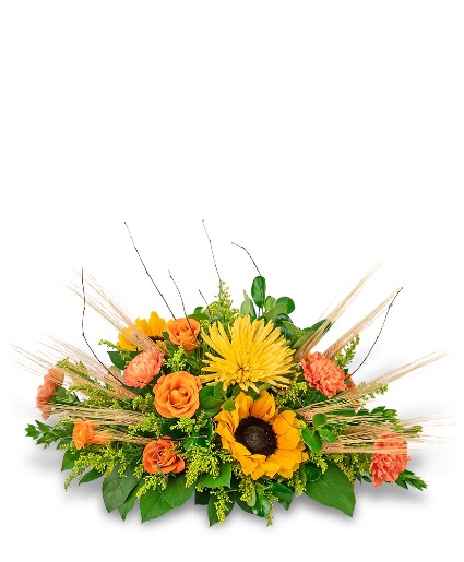 Abundant Wheat Centerpiece Flower Arrangement