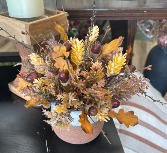 Acorns and Ivy Fall Silk Arrangement