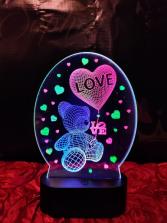 Acrilic led sign bear  