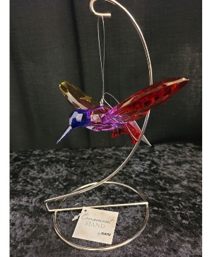 Acrylic hummingbird with stand 