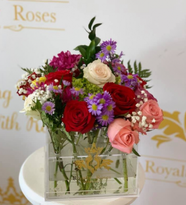 Acrylic Mix Roses Acrylic Box
