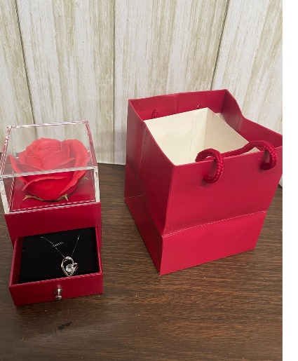 acrylic red jewelry box gift