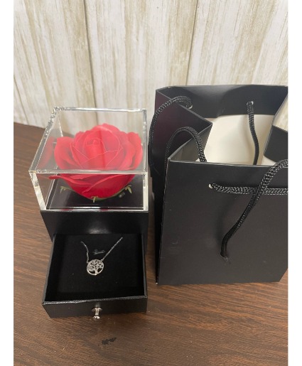 Acryllic black jewelry box gift