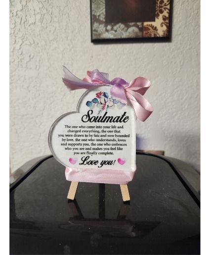 Acryllic heart soulmate Gift