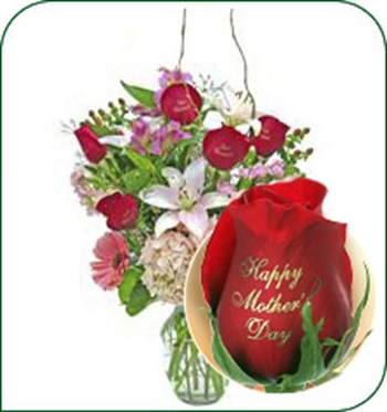 Add a Happy Mothers Day Speaking Rose