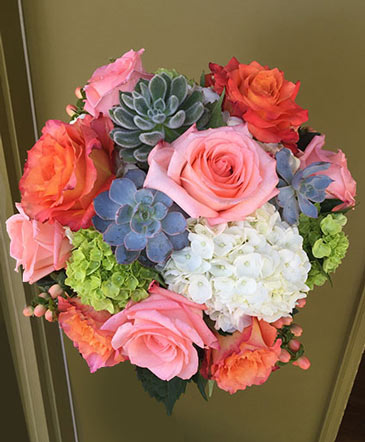 Adorable Aesthetic Bouquet with Succulents in Fairfield, CA | ADNARA FLOWERS & MORE