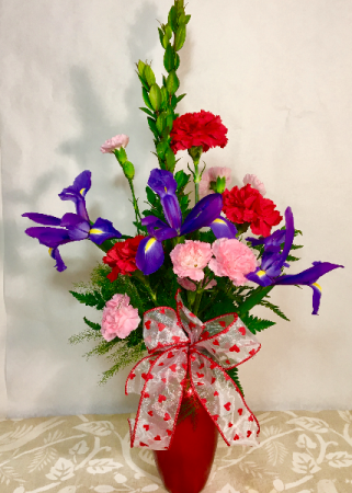 Adore You! Glitzy Red Vase