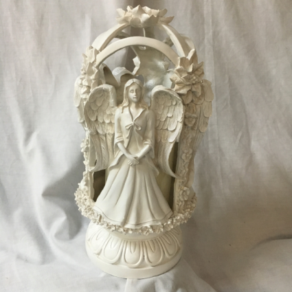 Adoring Angel W/Candle Battery operated (May surround with flowers)