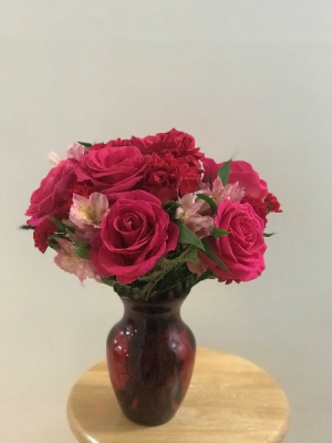 Adoring you Red vase arrangement