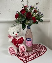 Adorned beverage bottle & side-kick Valentine