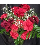 Adorned in Red  Vase Arrangement 