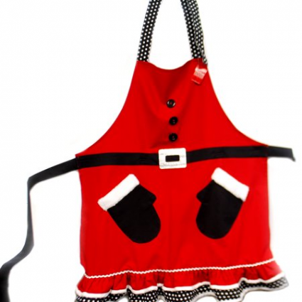 Adult Santa's mittens apron