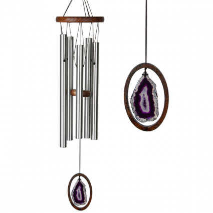 Agate Chime - Large, Purple Overall Length: 25 inches • Diameter: 5 inches