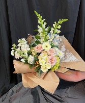 Alabaster Blooms Wrapped Flower Bouquet