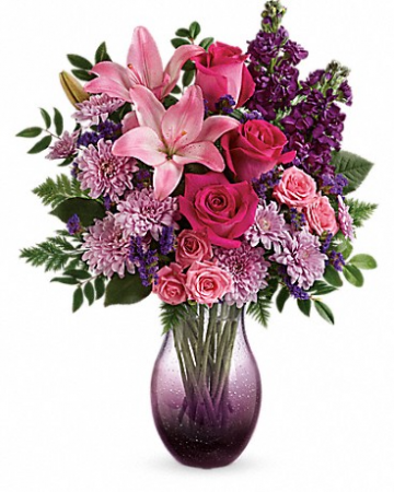 All Eyes on You Hand blown bubble glass vase arrangement