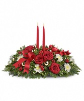 All for Christmas  Fresh centerpiece arrangement 