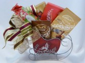 Sleigh Full of Chocolates- Christmas Gift Baskets Chocolate Gift Baskets Christmas Corporate Gift Baskets- Christmas Gift Baskets with Chocolates and Wine