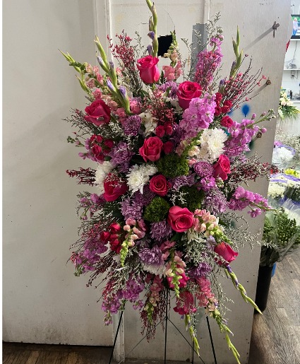 ALL IN PINK STANDING SPRAY Flower Arrangement