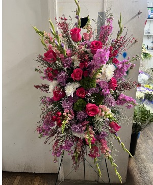 ALL IN PINK STANDING SPRAY Flower Arrangement