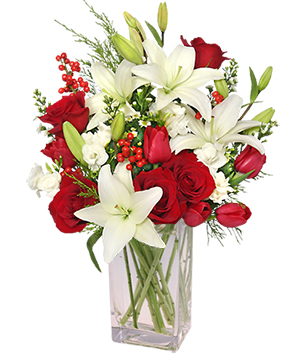 Joyous Christmas Floral Arrangement – Floral Arrangement – NJ delivery -  Blooms New Jersey