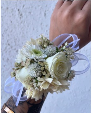 All Ivory Flowers Designers Choice Corsage Corsage