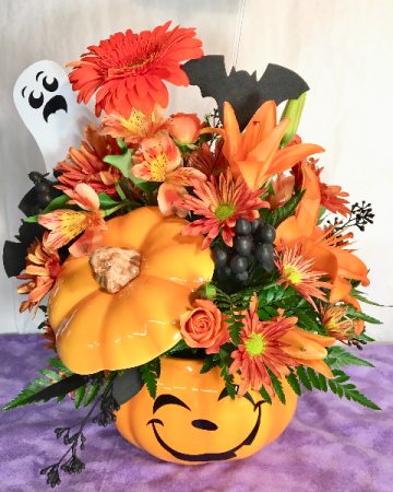All Jacked Up Ceramic jack-O-Lantern