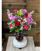 Ruby Romance Red Vase