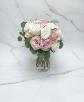 All pink and white roses 