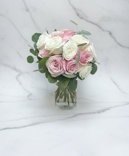 All pink and white roses 