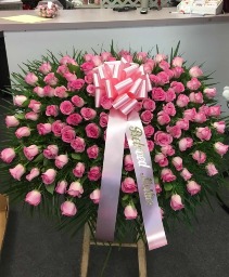 All pink casket