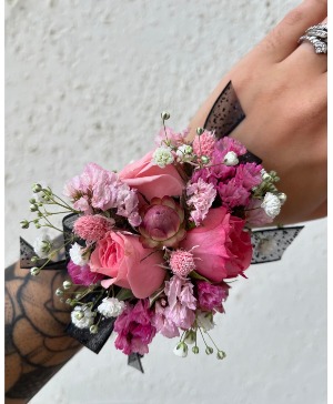 All Pink Flowers Designers Choice Corsage