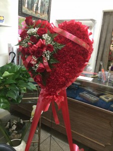 Solid Heart Red funeral flowers in Chatham, NJ - SUNNYWOODS FLORIST