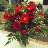 All Red Christmas Arrangement