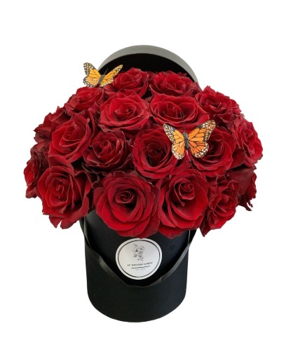 All Red Rose Flower Box Roses