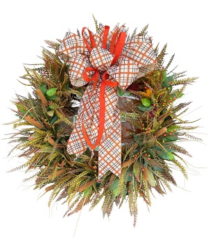 ALL THINGS FALL GRAPEVINE WREATH - APPROX. 35 IN SILK WREATH WITH BOW 