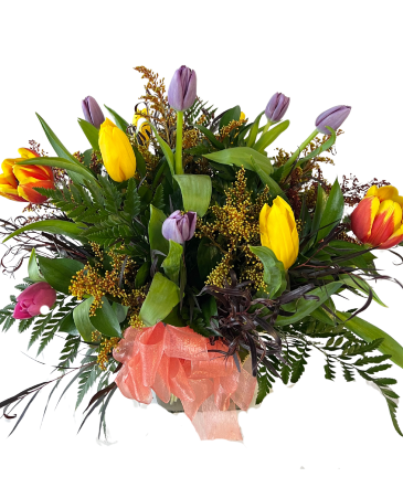 All Tulips Vase Arrangement in Mcminnville, OR | POSEYLAND FLORIST