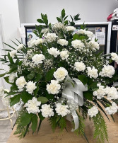 Classy White Arrangement Funeral Arrangement