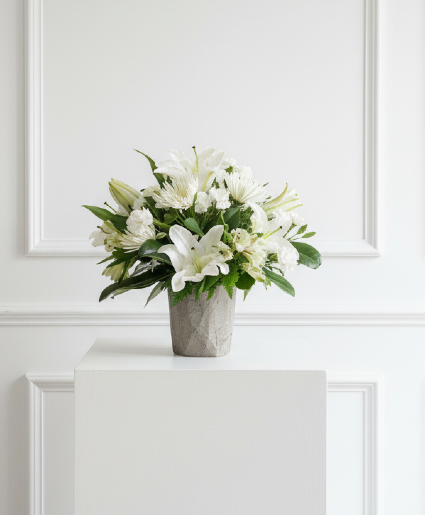 All white arrangements  