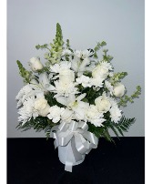 All White Basket Funeral