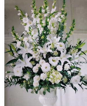 All white Basket   Funeral Basket 
