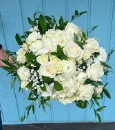 All White Bridal Bouquet 