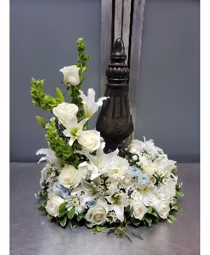All White Cremation Wreath  155.95  175.95 200.95