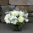 All White Cube Design Traditional Sympathy Vase