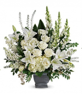 All white funeral arrangement  Funeral arrangement 