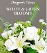 All White  & Green flowers  Vase 