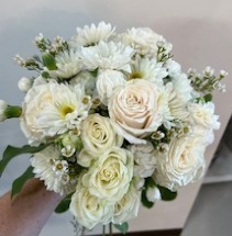 All White Handheld Dance  Bouquet (Pick-up Only)